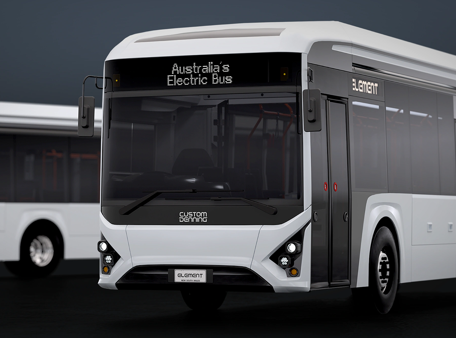 Custom Denning bus CGI render
